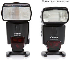 Canon Speedlite 430EX and 580EX Comparison - Front View