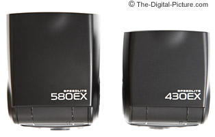 Canon Speedlite 430EX and 580EX Comparison - Top View